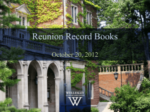 Record Books - Wellesley College