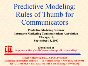 predictivemodeling - Insurance Information Institute