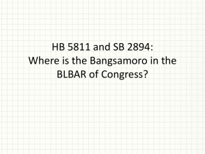 HB 5811 and SB 2894 - (ARMM) and the Regional Board of