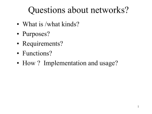 Networks and Services