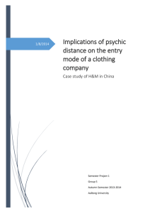 Implications of psychic distance on the entry mode of a