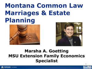 Common Law Marriages and Estate Planning