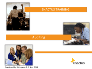 Auditing - Enactus Australia