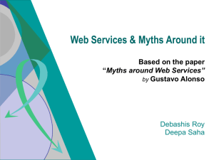 Web Services Architecture Web Services & Myths Around it