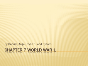 Chapter 7 World war 1