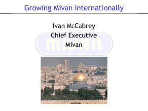 Growing Mivan Internationally