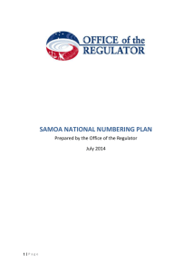 Numbering Plan Consultation Paper