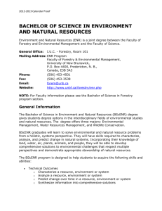 bachelor of science in environment and natural resources
