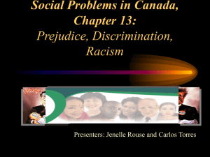 Prejudice, Discrimination, Racism