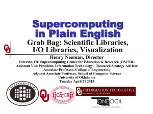 sipe_grabbag_20150421 - OU Supercomputing Center for