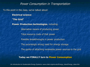 U.S. Power Consumption: Transportation