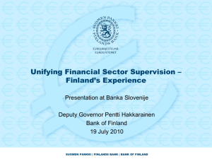 Unifying Financial Sector Supervision