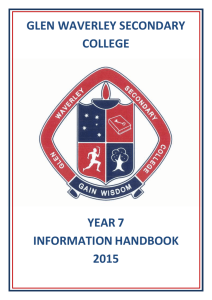 year 7 handbook - Glen Waverley Secondary College