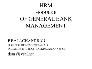 hrm module b of general bank management