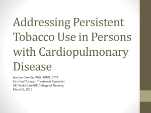 Addressing Persistent Tobacco Use in Persons with