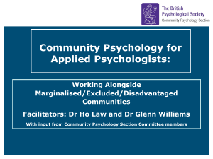 Community Psychology for Applied Psychologists