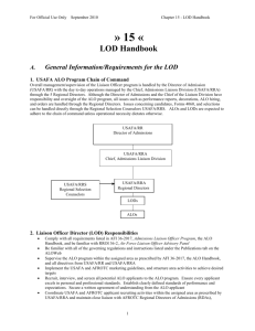 Chapter 15: LOD Handbook - What is the Air Force Admissions