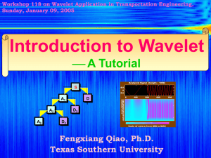 Introduction to Wavelet - a Tutorial