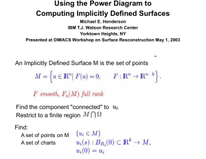 Using Power Diagrams to Compute Implicitly Defined Surfaces