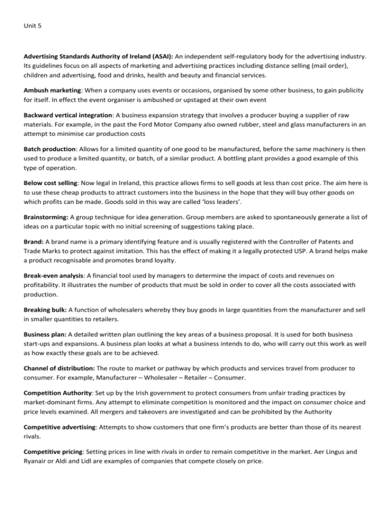 Unit 5 Advertising Market Leader Odpowiedzi File - The Ardscoil Business