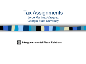 Tax Assignments Jorge Martinez-Vazquez Georgia State University