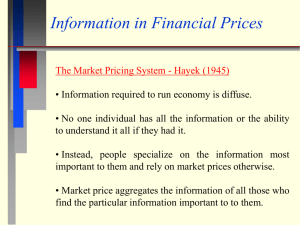 Information in Financial Prices