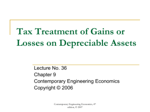 Tax Treatment of Gains or Losses