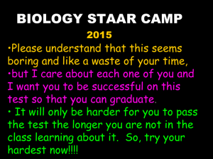 Staar camp pt 1 - Ms. Chapman Science Classes
