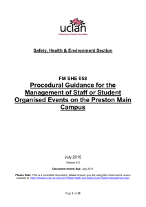 FM SHE 058 Procedural Guidance for the Management of Staff or