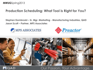 Production Scheduling: What Tool is Right For You?