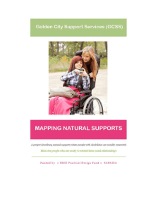 Mapping Natural Supports - National Disability Insurance Scheme