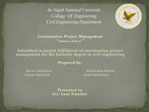 An Najah National University Collage Of Engineering Civil