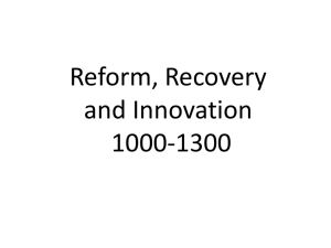 Reform, Recovery and Innovation 1000-1300