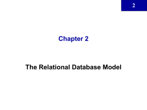 2. The relational Database model