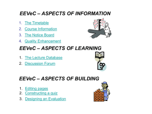 General Tour of EEVeC facilities