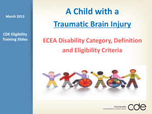 Traumatic Brain Injury (TBI) - Colorado Department of Education