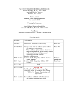 Workshop Agenda - University of Redlands