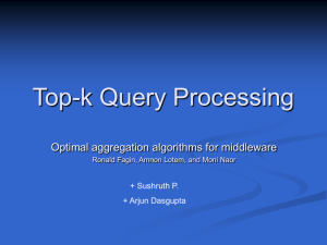 Top-k Query Processing