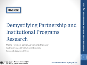 Demystifying Partnership and Institutional