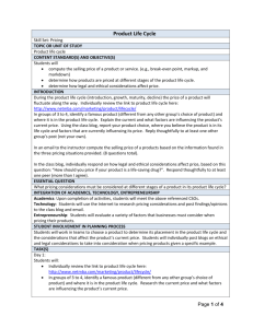 Product Life Cycle
