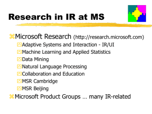 Text Categorization - Microsoft Research