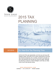 2014 Tax Planning - Platinum Advisor Strategies