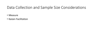 Data Collection and Sample Size Considerations