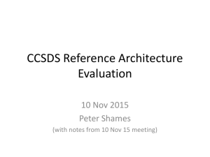 CCSDS Reference Architecture - The CCSDS Collaborative Work