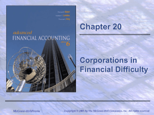 Chapter 20 Corporations in Financial Difficulty