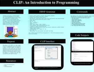 CLIP: An Introduction to Programming