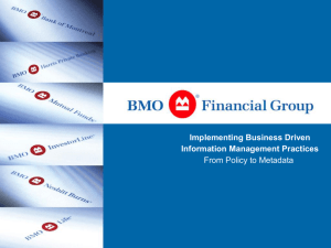 Implementing Business Driven Information Management Practices