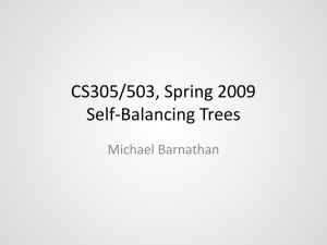 Self-balancing binary search trees