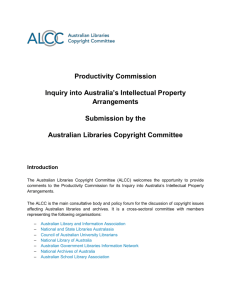 Australian Libraries Copyright Committee PC Submission