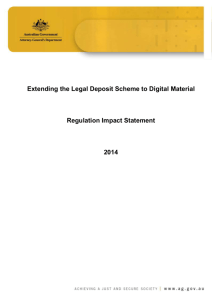 Extending the Legal Deposit Scheme to Digital Material Regulation